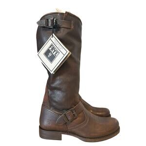 Frye Vintage Brown Leather Knee High Veronica Slouch Boot Size 9